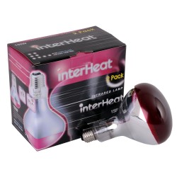 Interheat infrarood warmtelamp, 100w, hardglas, rood
