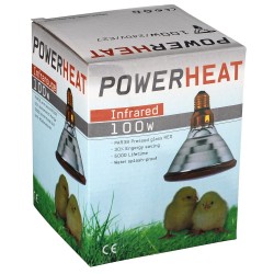 Warmtelamp Powerheat, infra rood, 100Watt, 240V,  PAR38, E-27