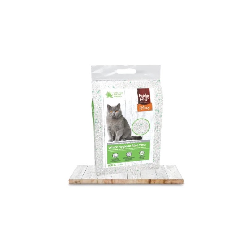 Kattenbakvulling white hygiene granulaat AloÃ« Vera 10KG