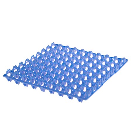 Eier tray voor 72 kwarteleieren blauw Plastic