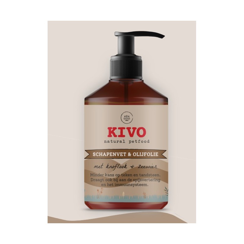 Kivo Vloeibaar Schapenvet met Knoflook & Zeewier 500ml
