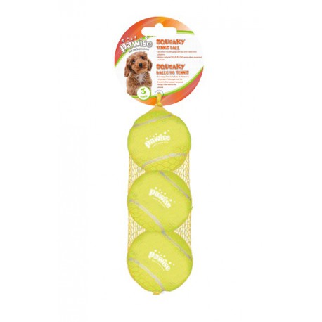 Squeaky Tennis Ball 6 cm 3-pack 1 st